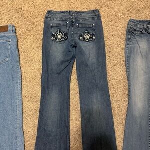 White House Black Market Dark Blue Flare Jeans